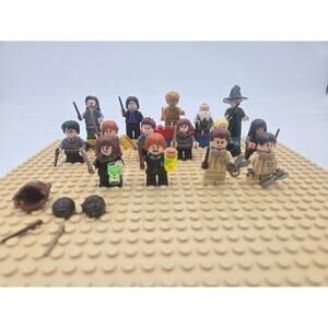 LEGO Harry Potter Minifigure Lot 15 Figures Hogwarts Gold 20th Bundle